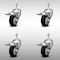 Service Caster 3 Inch SS Black Polyurethane 10mm Threaded Stem Caster Set Total Lock Brake SCC-SSTSTTL20S314-PPUB-BLK-M1015-4 - alternate 1